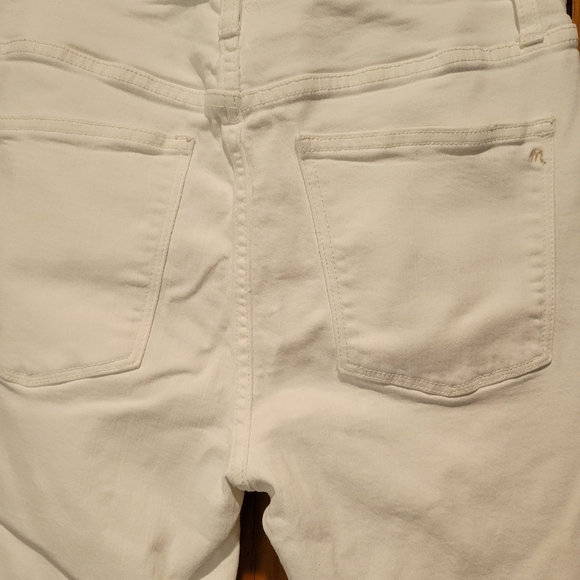 Madewell High Rice Skinny CropThread White Skinny Distressed Jeans - Picture 9 of 13